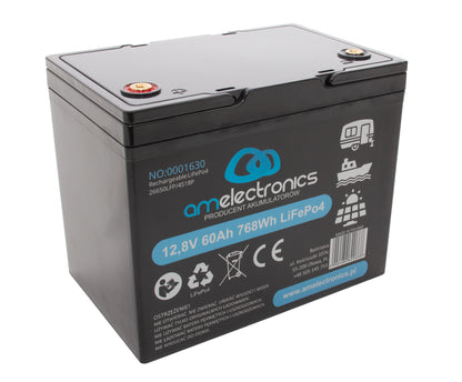 Akumulator 12,8V 60Ah 4S18P z uchwytem LiFePo4 (1630)