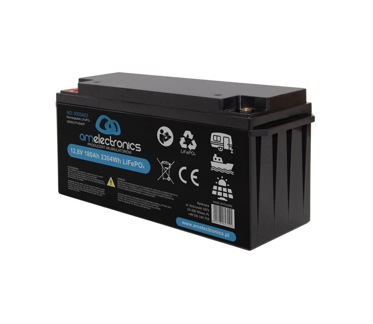 Akumulator 12,8V 180Ah LiFePO4 (3403)